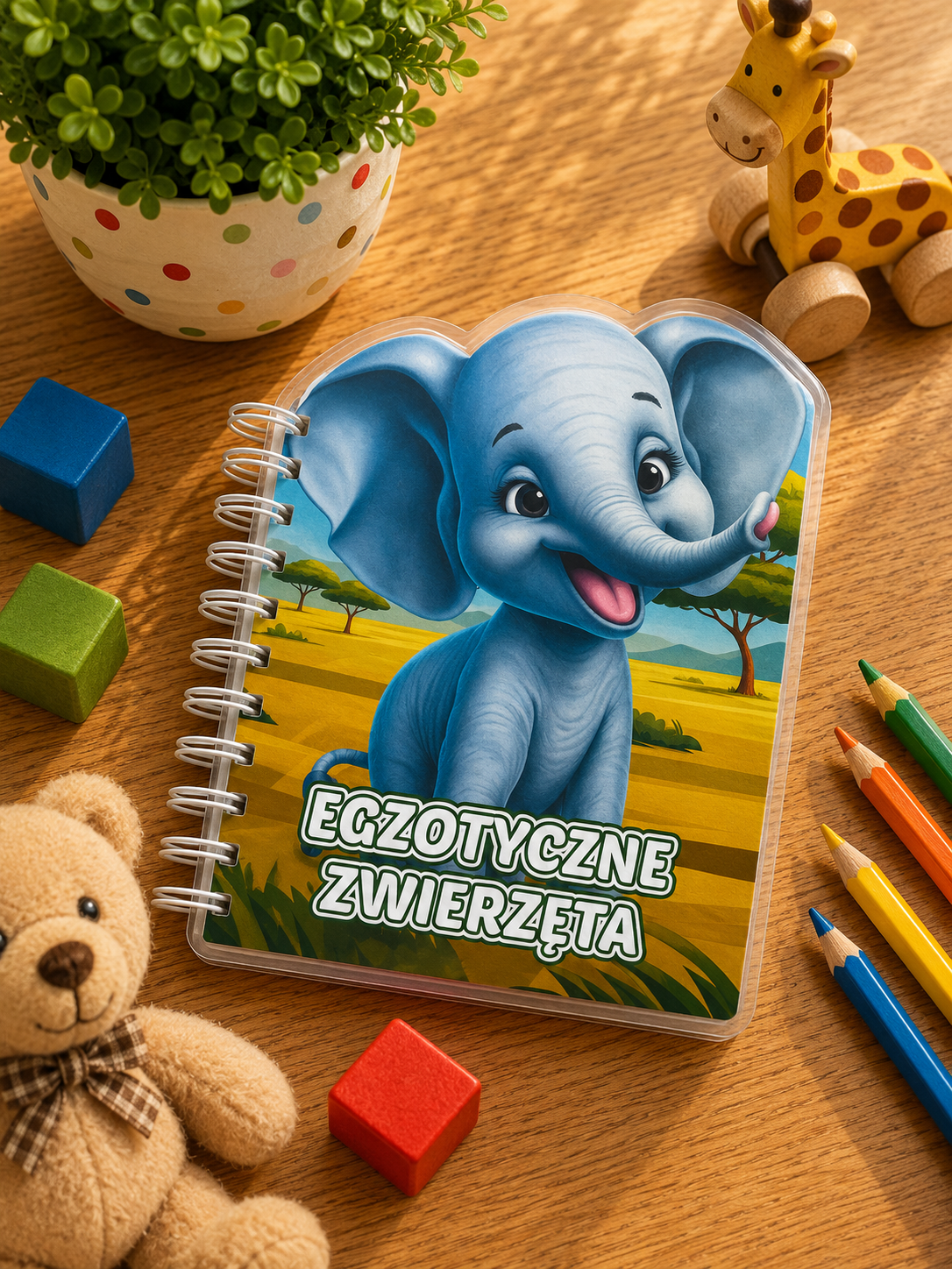 zwierzęta egzotyczne dla dzieci książeczka sensoryczna
