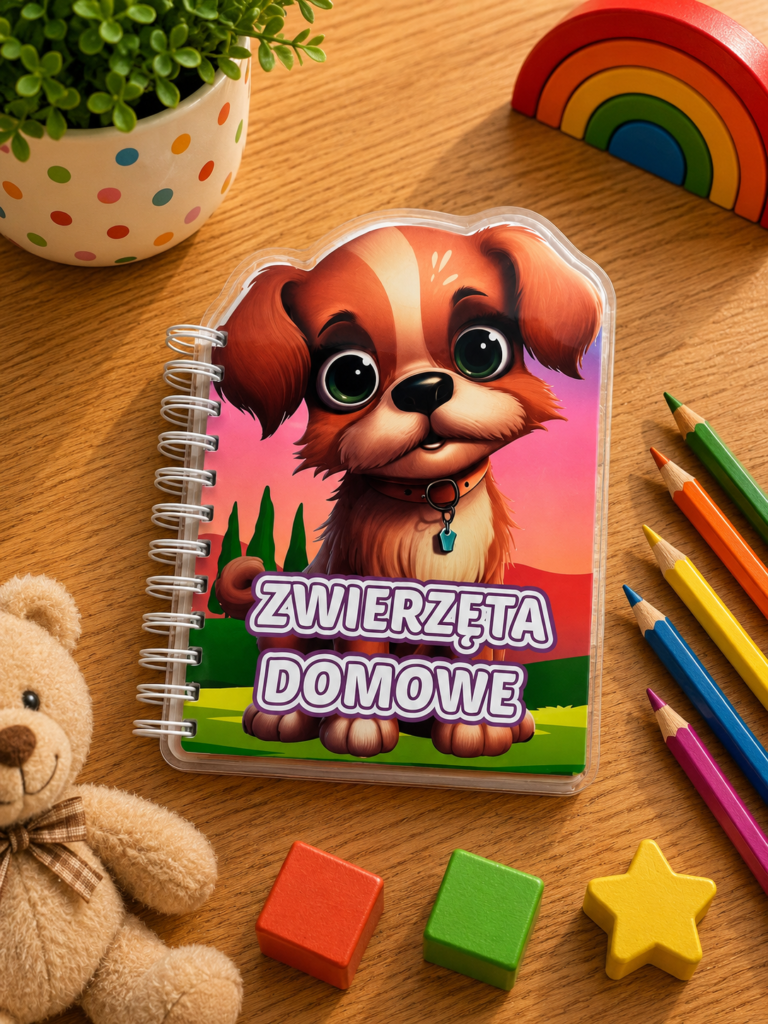 zwierzęta domowe dla dzieci książeczka sensoryczna
