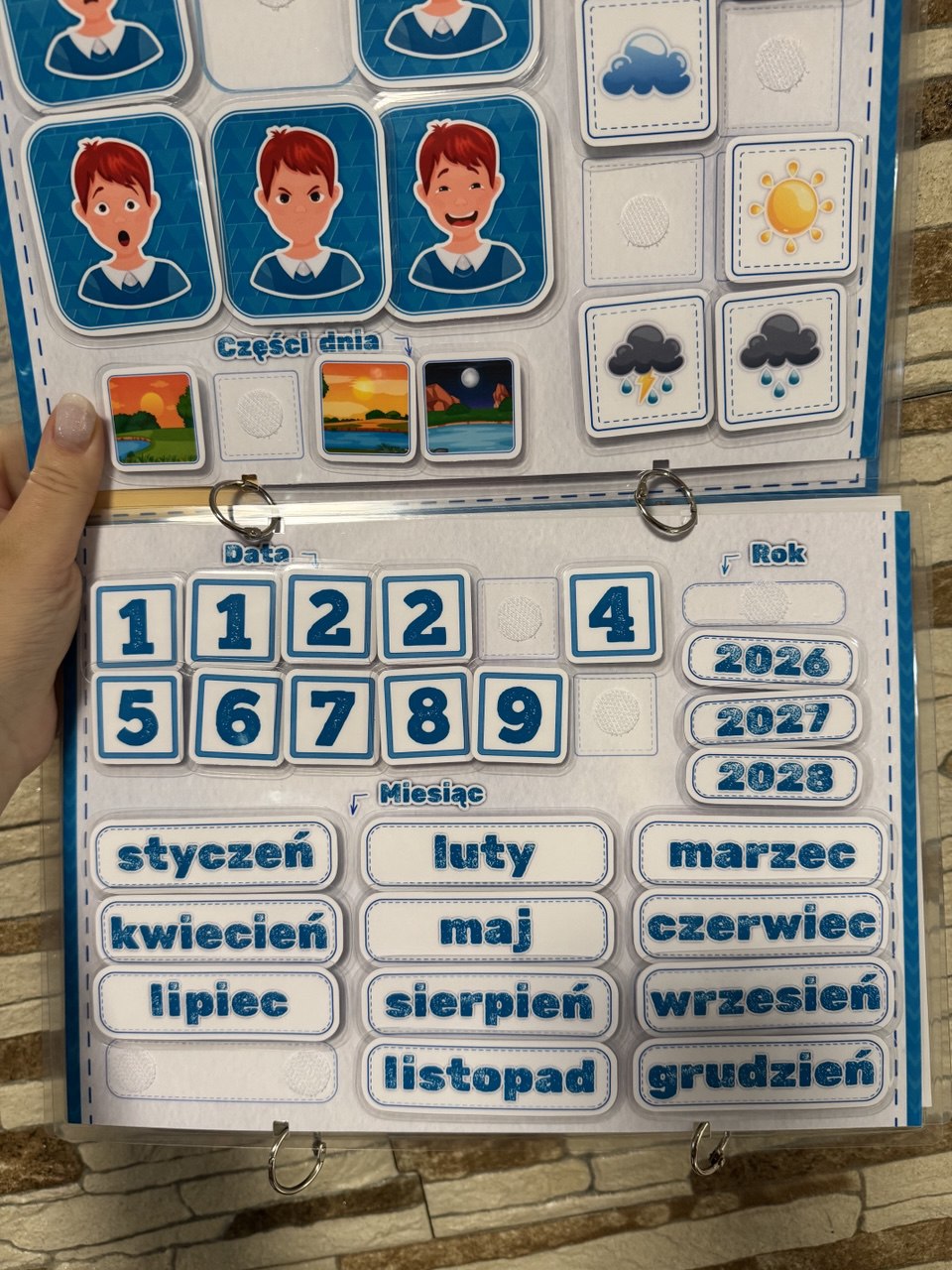 Kalendarz Sensoryczny dla Dzieci - Nauka Dat, Pogody i Emocji - obrazek 6