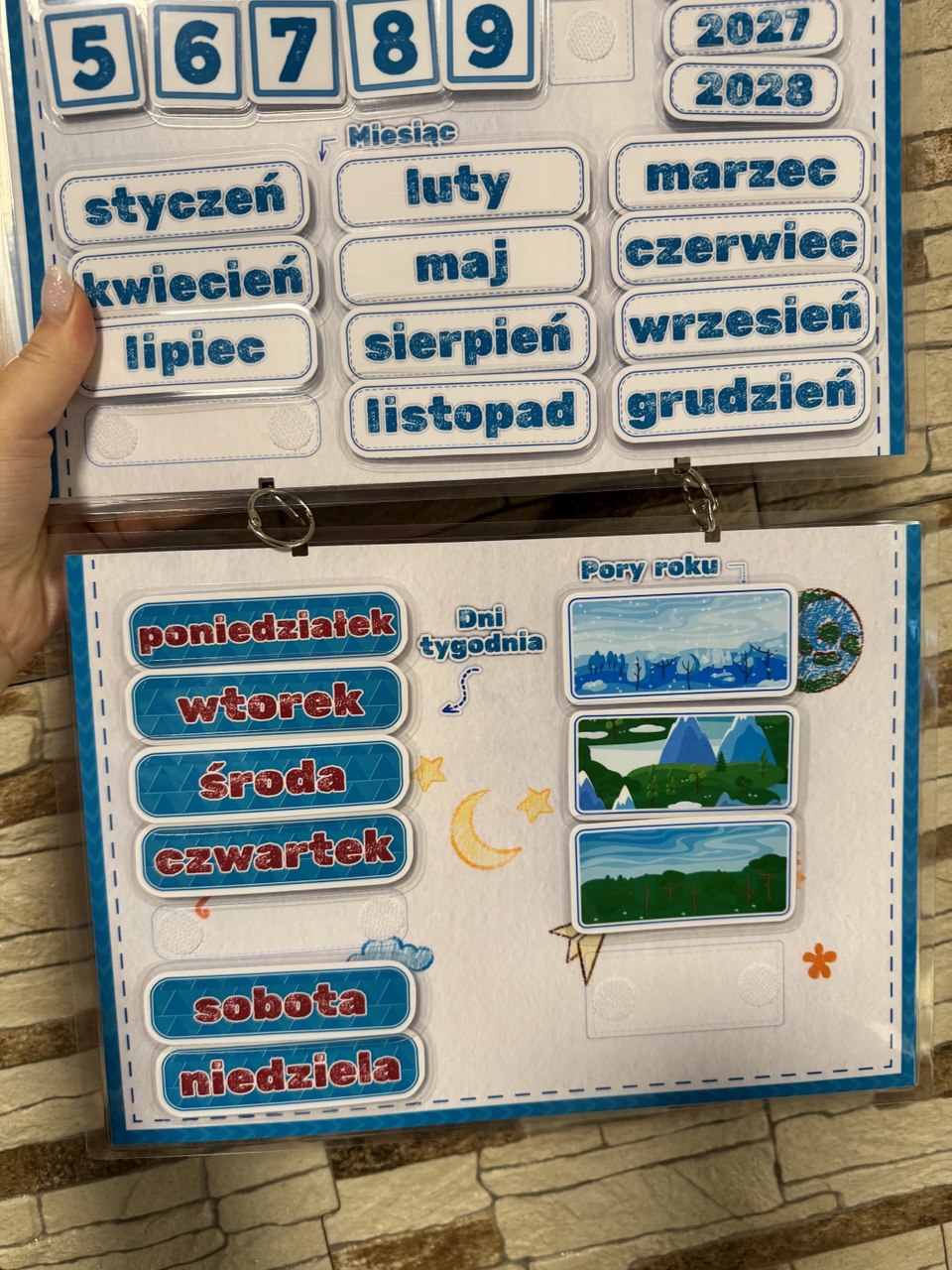 Kalendarz Sensoryczny dla Dzieci - Nauka Dat, Pogody i Emocji - obrazek 7